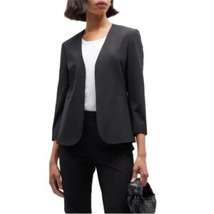 NWT Theory Lindrayia Admiral Crepe Open-Front Blazer